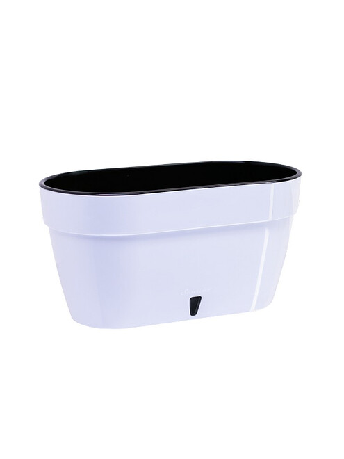 Ящик балконный ASTI с автополивом (30x15см) пластик белый AST300WHT/BL 495x660 Ящик балконный ASTI с автополивом (30x15см) пластик белый AST300WHT/BL 495x660 в Материке