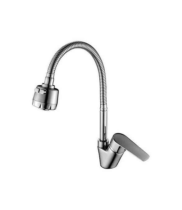 Смеситель ROSSINKA S35-26 (для кухни) с гибким изливом на две воды 586x674 в Материке