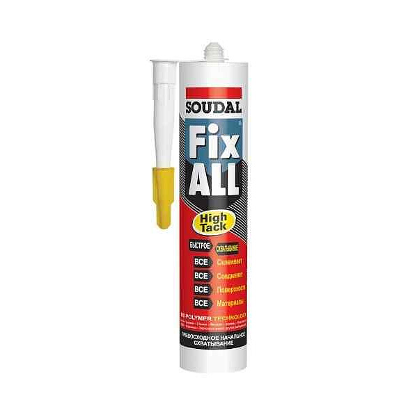 Клей-герметик SOUDAL Fix All High Tack белый, 290мл 586x674 в Материке
