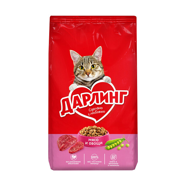 Корм для кошек DARLING мясо,овощи (1,75кг)