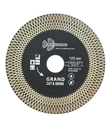 Диск алмазный TRIO-DIAMOND Grant Cut & Grind Х-тип 125мм 438x503 в Материке