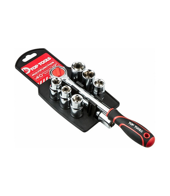 Набор ключей торцевых с трещоткой TOP TOOLS 38D143 1/2" 8шт/уп. 586x674 Набор ключей торцевых с трещоткой TOP TOOLS 38D143 1/2" 8шт/уп. 586x674 в Материке