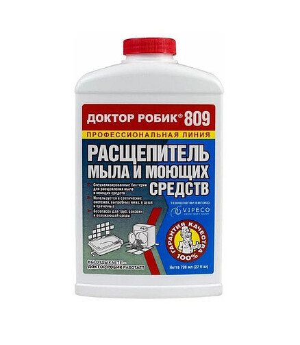 Средство Расщепитель мыла 809 (798мл), Доктор Робик 438x503 в Материке