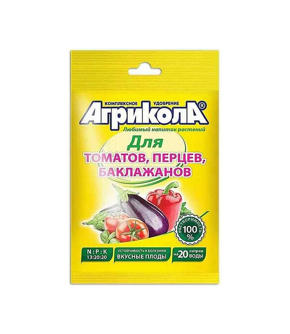 Удобрение Агрикола №3 для Томатов, перцев, баклажан (50г) 586x674 Удобрение Агрикола №3 для Томатов, перцев, баклажан (50г) 586x674 в Материке