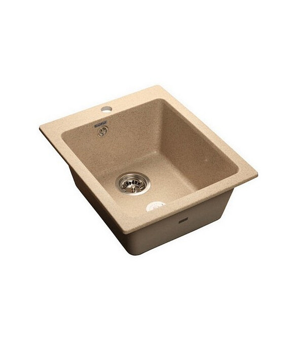 Мойка GRANFEST GF-Р505 427х505мм иск.мрамор-песочный (сифон в комплекте) 586x674 в Материке