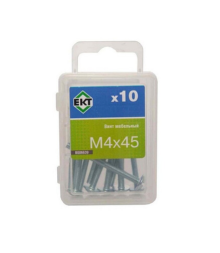 Винт мебельный 4х45 шлиц KOMBI, цинк (уп=10шт) B006639_BOX 438x503 в Материке