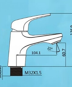 Смеситель ROY 14150 (для умывальника)