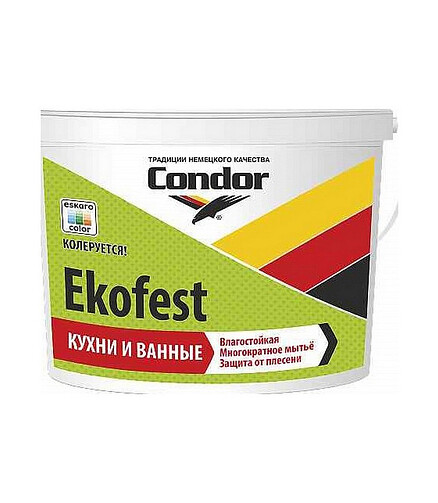 Краска Condor Ekofest ТР глубокоматовая, 3кг 438x503 в Материке