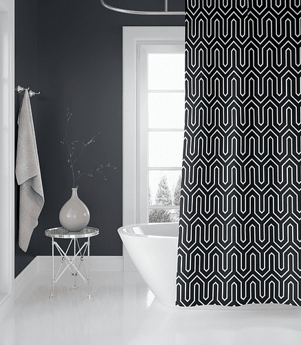 Штора для ванной комнаты JACKLINE ETHNIC 180х200см без колец, 100% полиэстер 438x503 в Материке - Вариант 3