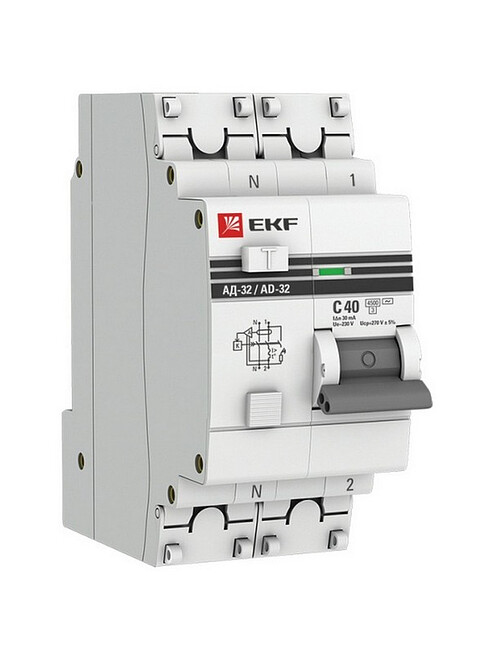 Дифавтомат EKF Proxima АД-32 1P+N 40А/30мА 495x660 Дифавтомат EKF Proxima АД-32 1P+N 40А/30мА 495x660 в Материке