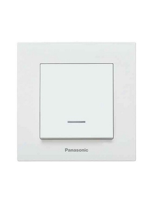 Выключатель Panasonic KARRE Plus 1кл. подсв. белый 495x660 Выключатель Panasonic KARRE Plus 1кл. подсв. белый 495x660 в Материке