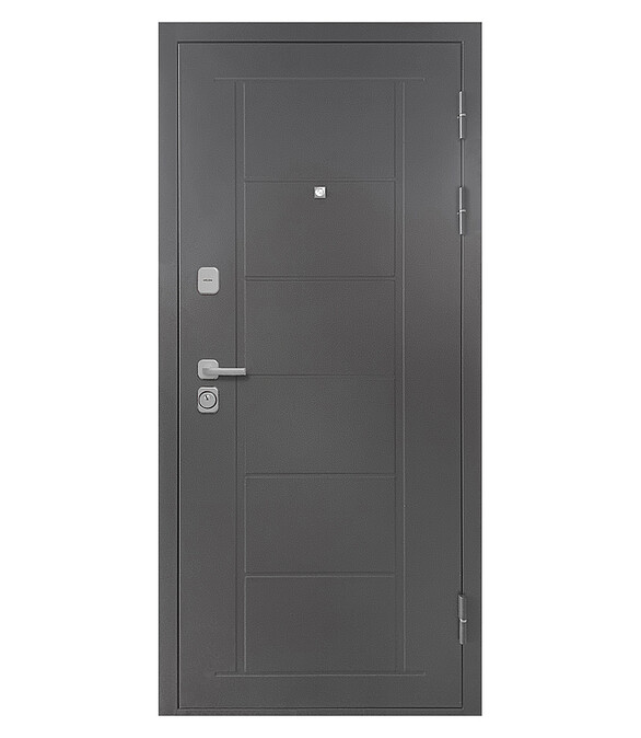 Дверь металлическая АТЛАНТ-504 (Букле серый Бланко)/2050х960/R 586x674 Дверь металлическая АТЛАНТ-504 (Букле серый Бланко)/2050х960/R 586x674 в Материке
