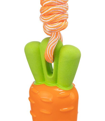 Игрушка для собак TRIXIE "Морковь на верёвке" с пищалкой, каучук (20*39 см) 438x503 в Материке - Вариант 2