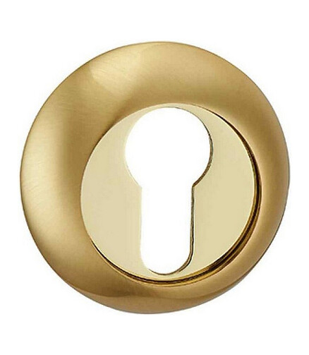 Накладка для евроцилиндра LOCKIT (SG/GP), мат.золото/золото 438x503 в Материке