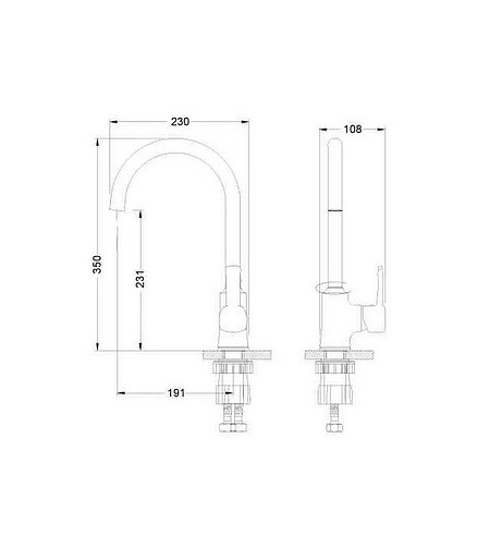 Смеситель EVITTA LM0505C (для кухни) 438x503 в Материке - Вариант 2
