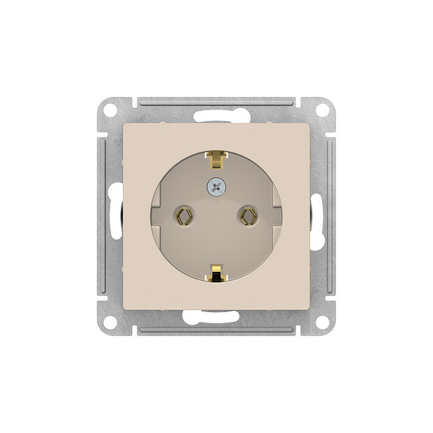 Розетка SE ATLAS Design ATN000243 1мест. с/з беж.