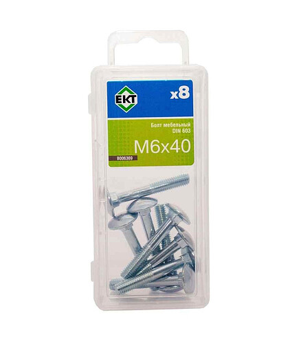 Болт мебельный 6х40 цинк, прочн.4.8 DIN 603 (уп=8шт) B006369_BOX 438x503 в Материке