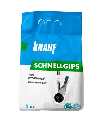 Гипс KNAUF Шнельгипс, 5кг 438x503 в Материке