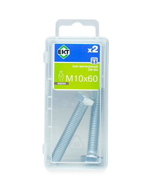 Болт 6-гранный 10х 60, цинк, прочн. 8.8 DIN 933 (уп=2шт) 495x660 Болт 6-гранный 10х 60, цинк, прочн. 8.8 DIN 933 (уп=2шт) 495x660 в Материке