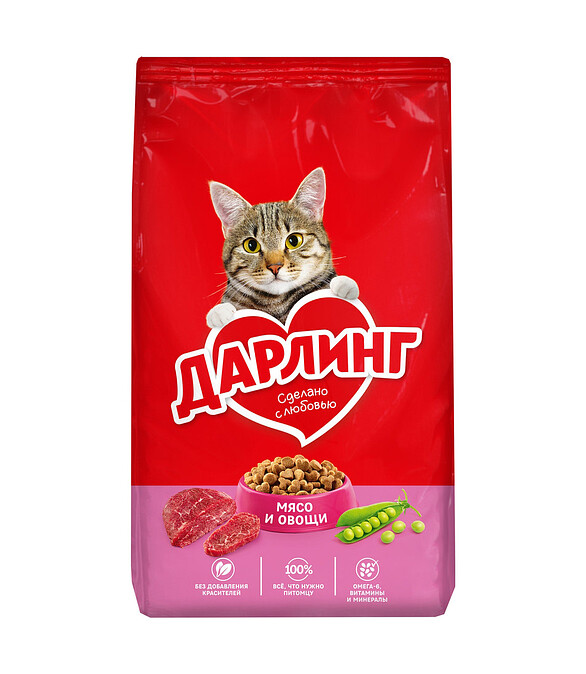 Корм для кошек ДАРЛИНГ мясо, овощи (1,75кг) 586x674 Корм для кошек ДАРЛИНГ мясо, овощи (1,75кг) 586x674 в Материке