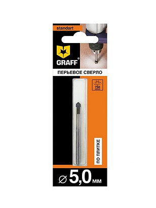 Сверло по плитке GRAFF перьевое 5мм 238x286 в Материке