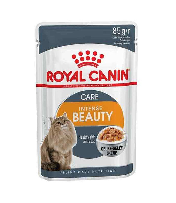 Корм для кошек Royal Canin Hair and Skin Care кусочки в желе (85г) 586x674 в Материке