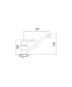 Смеситель DELTA 3210268С-G0110 (для умывальника) длинный излив