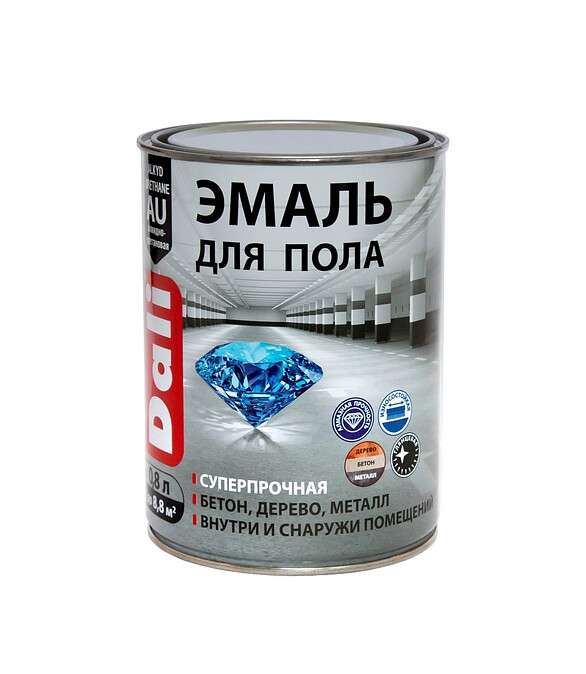 Эмаль Dali для пола белая, 0,8л 586x674 Эмаль Dali для пола белая, 0,8л 586x674 в Материке
