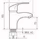Смеситель SL85-001F (для умывальника) на гайке, ЦИНК