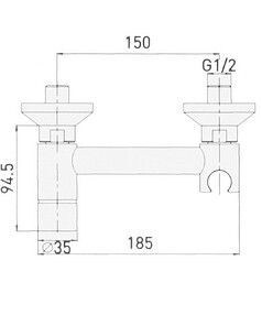 Смеситель BIDET EVO GA012202MВ (для биде) м/о 150мм, матовый черный 238x286 в Материке - Вариант 2