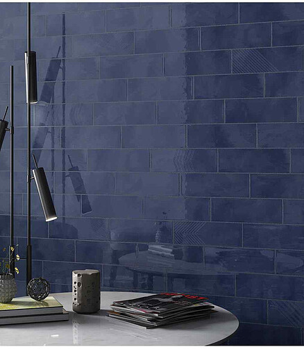 Плитка Colortile ROME 10х30см 0,99м2 цвет blue glossy 438x503 в Материке