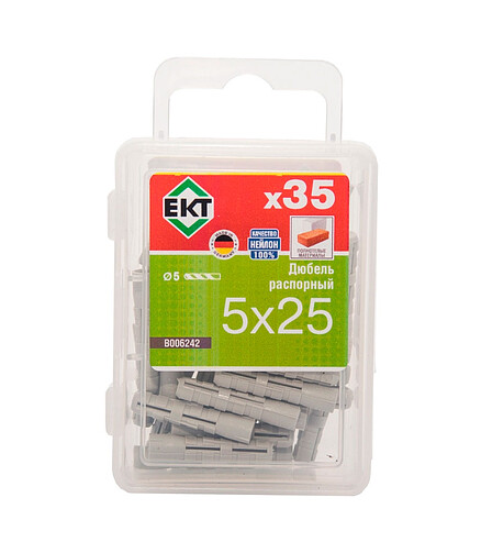 Дюбель распорный KEW DSD S 5х25 нейлон B006242 (уп=35шт)_BOX 438x503 в Материке