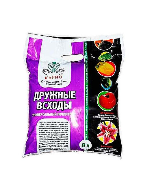 Грунт КАРИО Дружные Всходы-ЭМ (6л) 495x660 Грунт КАРИО Дружные Всходы-ЭМ (6л) 495x660 в Материке