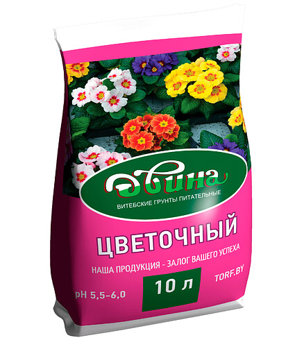 Грунт Двина Цветочный питательный (10л) 438x503 в Материке