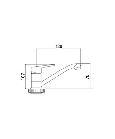 Смеситель DELTA 3210268С-G0109 (для умывальника) короткий излив