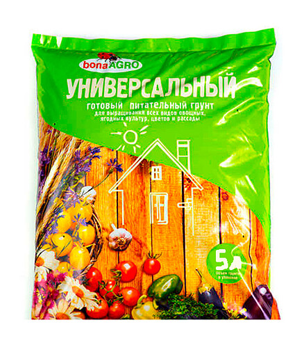 Грунт bonaAGRO Универсальный питательный (5л) 438x503 в Материке
