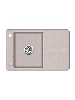 Мойка BELLA SQB101-110AW 780х500мм гранит-бежевый с вып.полуавтомат 238x286 в Материке