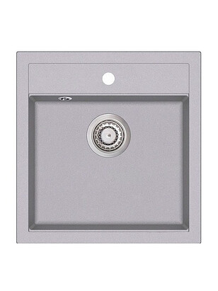 Мойка TESA SQT100-202W 490х510мм гранит-алюметаллик с выпуском 238x286 в Материке