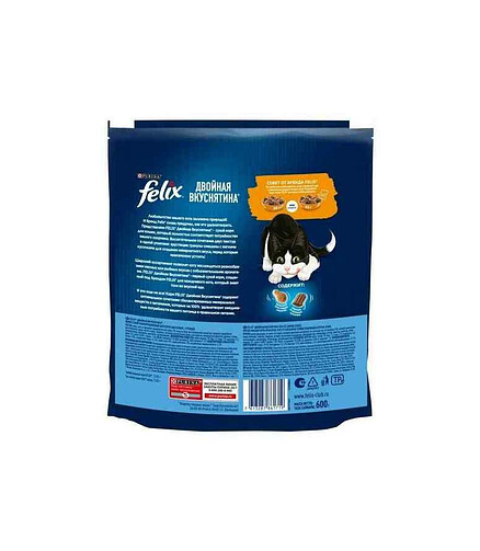 Корм для кошек FELIX Двойная вкуснятина, птица (0,6кг) 438x503 в Материке - Вариант 2