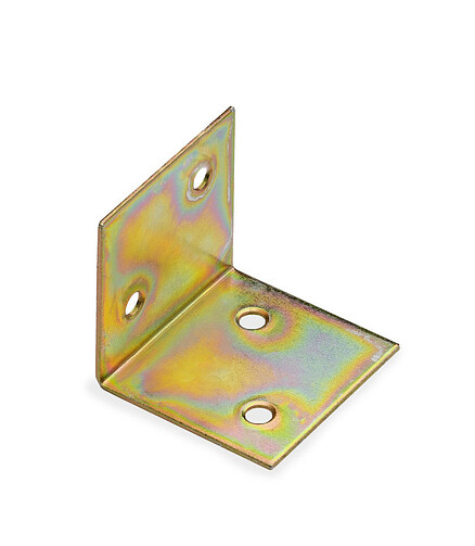 Уголок широкий 40x40x40/1,5 KSO2, желтый цинк 438x503 в Материке