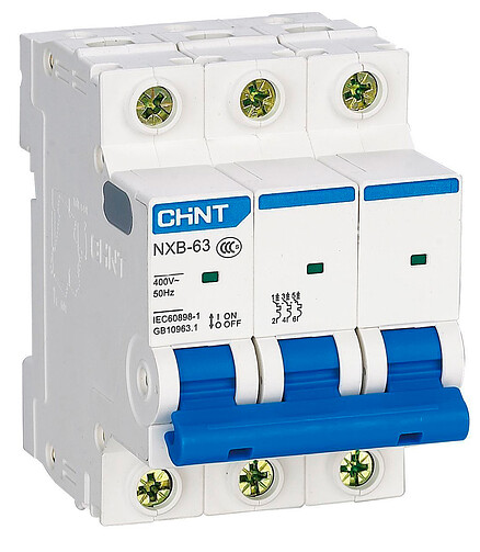 Выключатель автоматический CHINT NXB-63S 3P 40А 438x503 в Материке