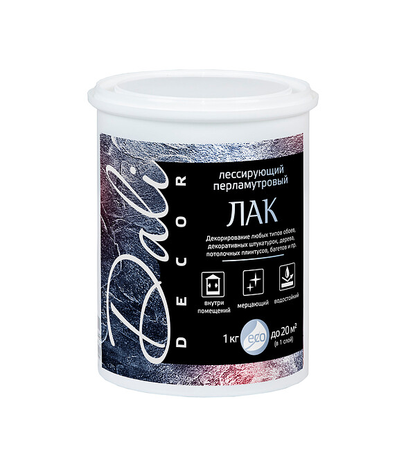 Лак Dali-Decor лессирующий перлам. 1кг 586x674 Лак Dali-Decor лессирующий перлам. 1кг 586x674 в Материке