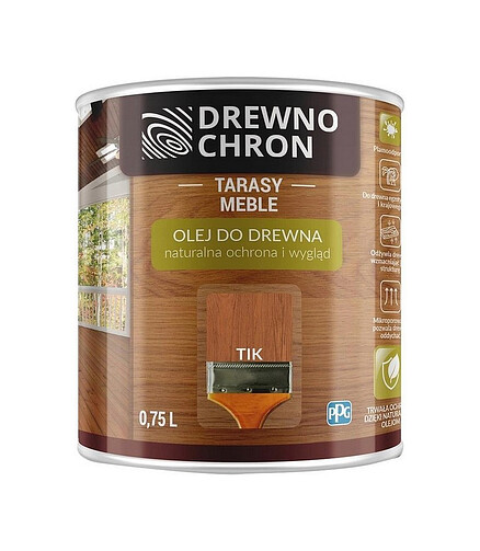 Масло DREWNOCHRON Olej do drewna тик, 0,75л 438x503 в Материке