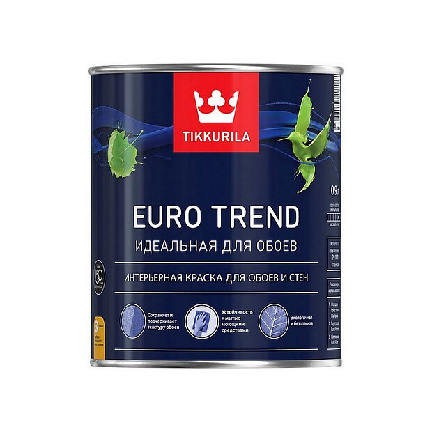 Краска ТИККУРИЛА EURO TREND С мат 0,9л