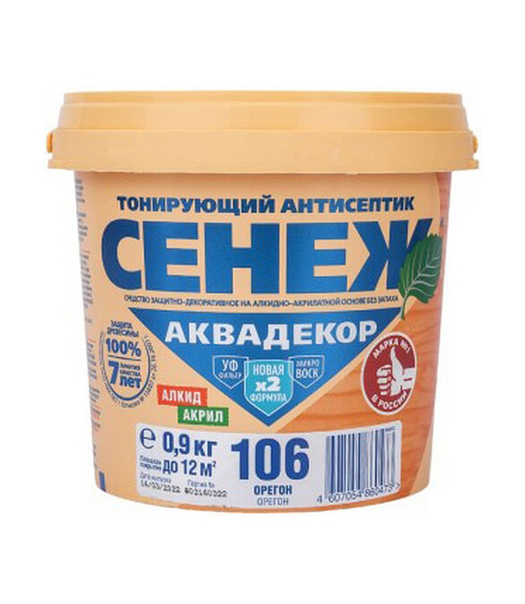 Антисептик Сенеж АКВАДЕКОР 106 орегон, 0,9 кг 586x674 Антисептик Сенеж АКВАДЕКОР 106 орегон, 0,9 кг 586x674 в Материке