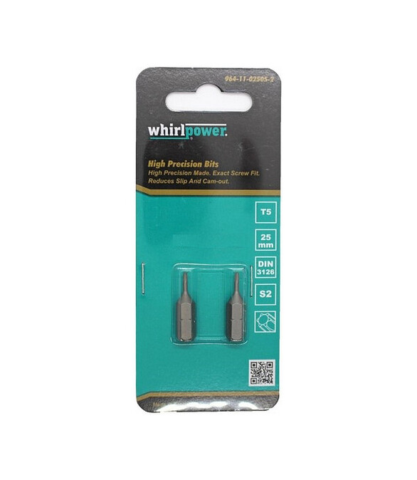 Бита WHIRLPOWER T5 25мм 2шт/уп. 586x674 Бита WHIRLPOWER T5 25мм 2шт/уп. 586x674 в Материке