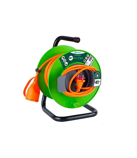 Удлинитель на катушке сад. ELECTRALINE 49064 1роз. 40м 2х1,5 438x503 в Материке