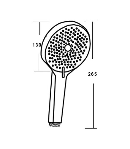 Лейка для душа VODA VSP15 Black d130мм 3 функции форсунки Self-Clean Device 438x503 в Материке - Вариант 2