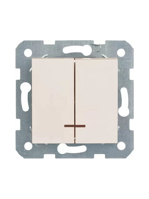 Выключатель Viko KARRE 90963750 2кл. подсв. крем 495x660 Выключатель Viko KARRE 90963750 2кл. подсв. крем 495x660 в Материке