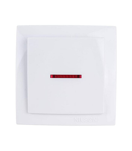 Выключатель Nilson THEMIS 26111002 1кл. подсв. белый 438x503 в Материке